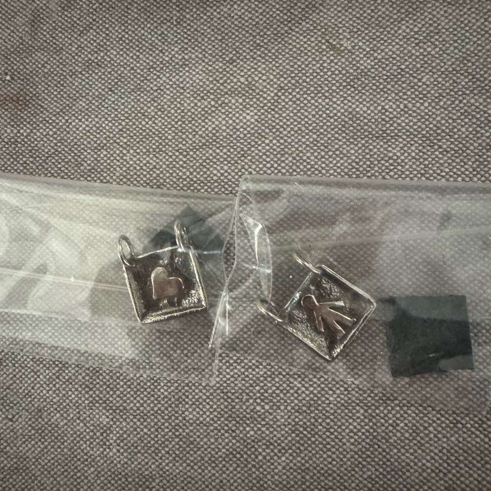 Silver Square Earrings